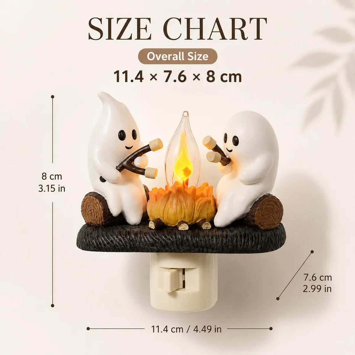 3D Flickering Campfire Plug-In Night Light