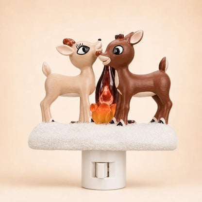 3D Flickering Campfire Plug-In Night Light