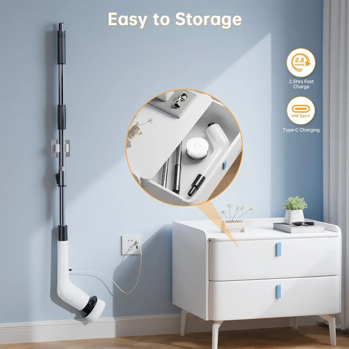 Waterproof Electric Bathroom Scrubber