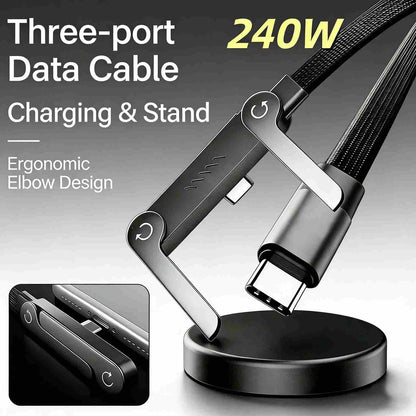 [BUY 1 GET 1 FREE] 2-in-1 Fast Charging Cable with Phone Stand