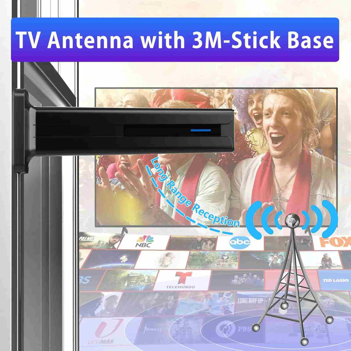 360° Long-Range Indoor TV Antenna