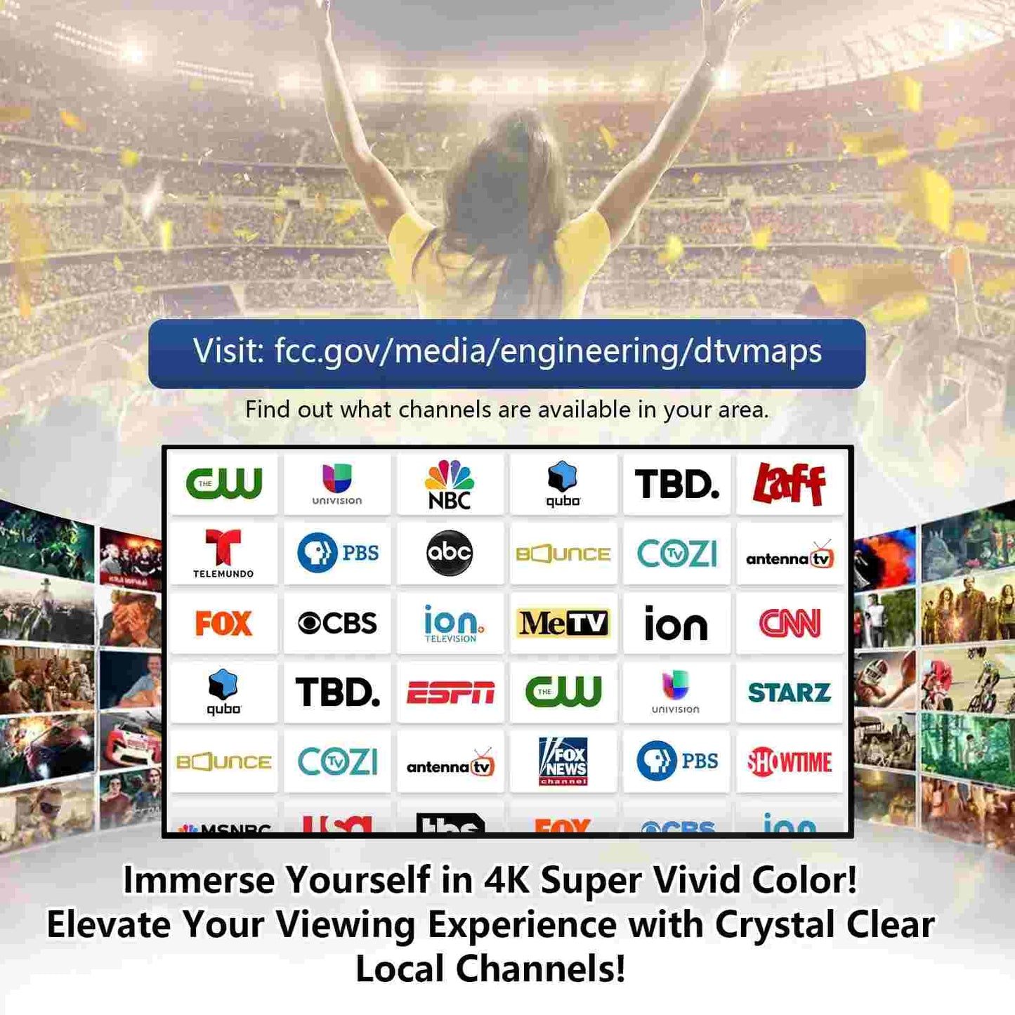 360° Long-Range Indoor TV Antenna