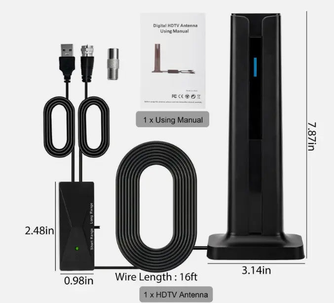 360° Long-Range Indoor TV Antenna