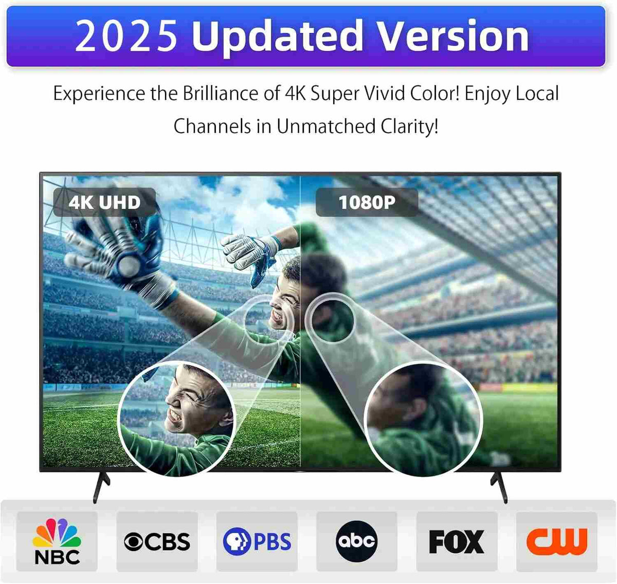360° Long-Range Indoor TV Antenna