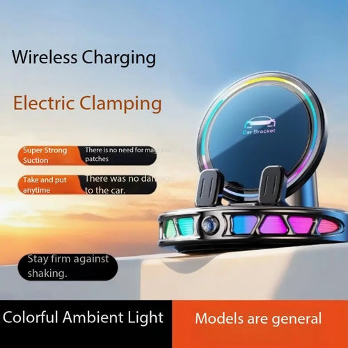 RGB Wireless Charging Car Phone Mount
