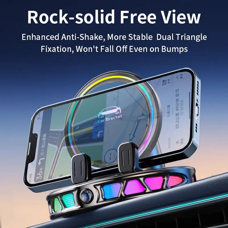 RGB Wireless Charging Car Phone Mount