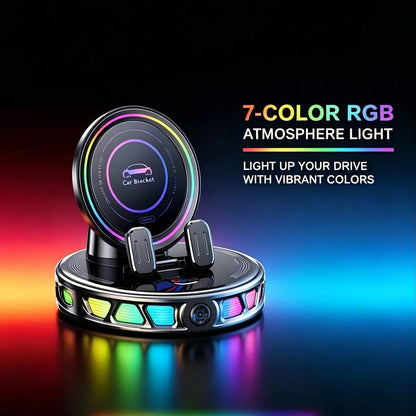 RGB Wireless Charging Car Phone Mount