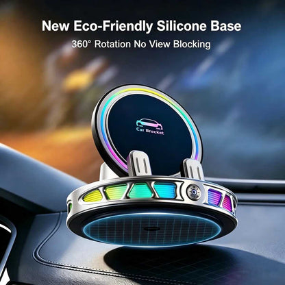 RGB Wireless Charging Car Phone Mount
