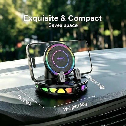 RGB Wireless Charging Car Phone Mount