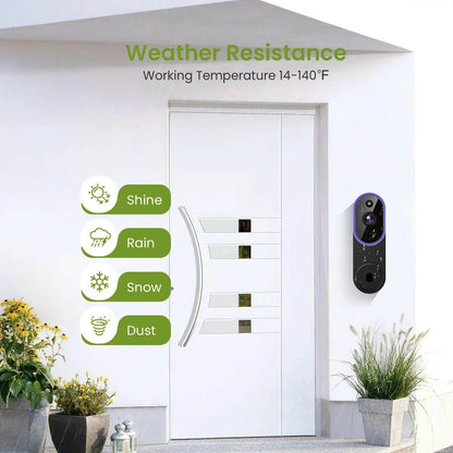 AI Human Detection Wireless Video Doorbell