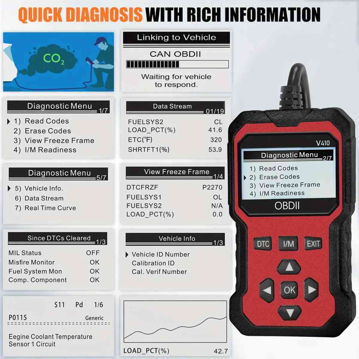 Voltage Test OBD2 Diagnostic Tool