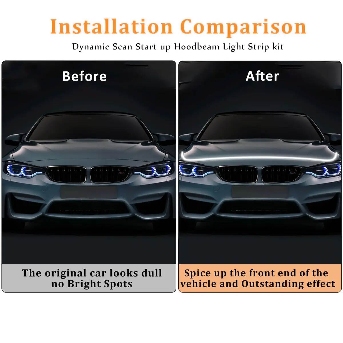 [BUY 1 GET 1 FREE] 71-Inch Waterproof Car Hood LED Strip