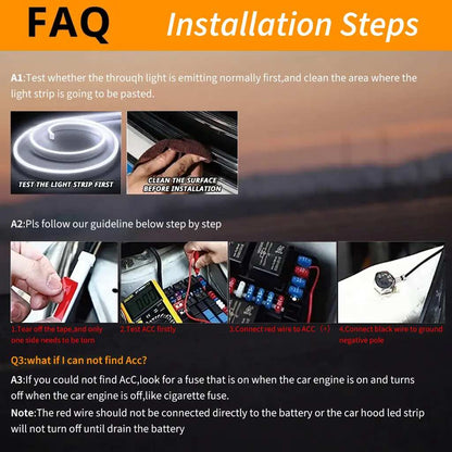 [BUY 1 GET 1 FREE] 71-Inch Waterproof Car Hood LED Strip