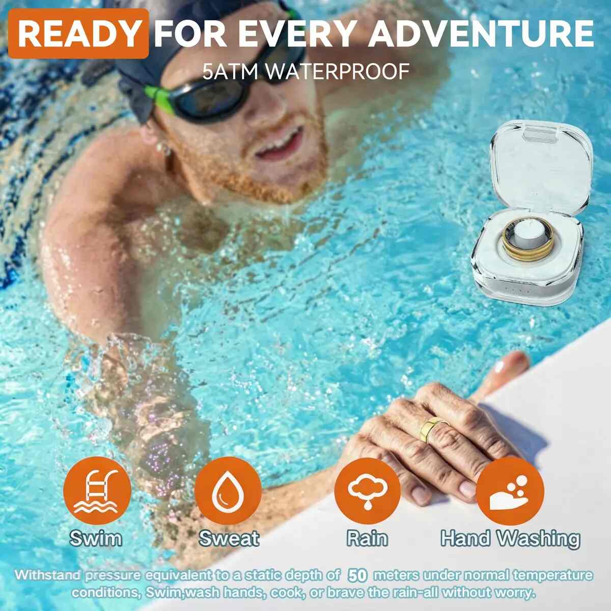 No-Subscription Waterproof Health Smart Ring