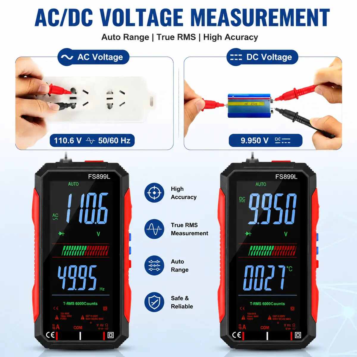 Rechargeable Auto-Ranging Digital Multimeter