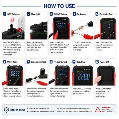 Rechargeable Auto-Ranging Digital Multimeter