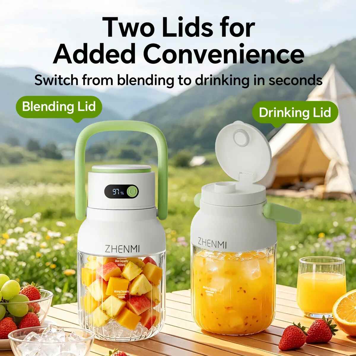 33oz Rechargeable Portable Ice-Crushing Blender
