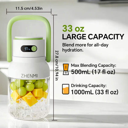 33oz Rechargeable Portable Ice-Crushing Blender