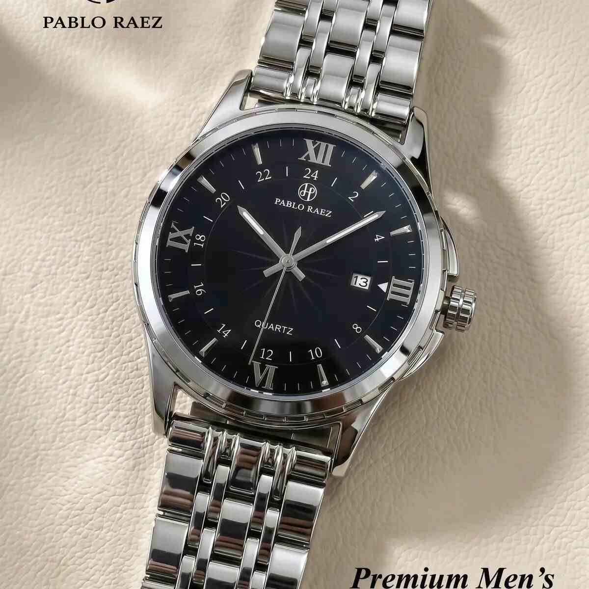 Round Dial Quartz Men's Watch Gift Box
