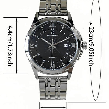 Round Dial Quartz Men's Watch Gift Box