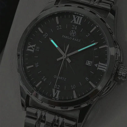 Round Dial Quartz Men's Watch Gift Box
