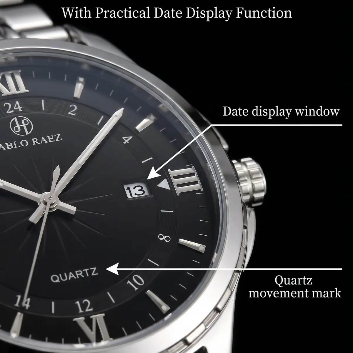Round Dial Quartz Men's Watch Gift Box