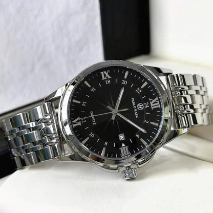Round Dial Quartz Men's Watch Gift Box