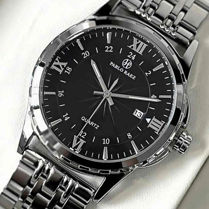 Round Dial Quartz Men's Watch Gift Box