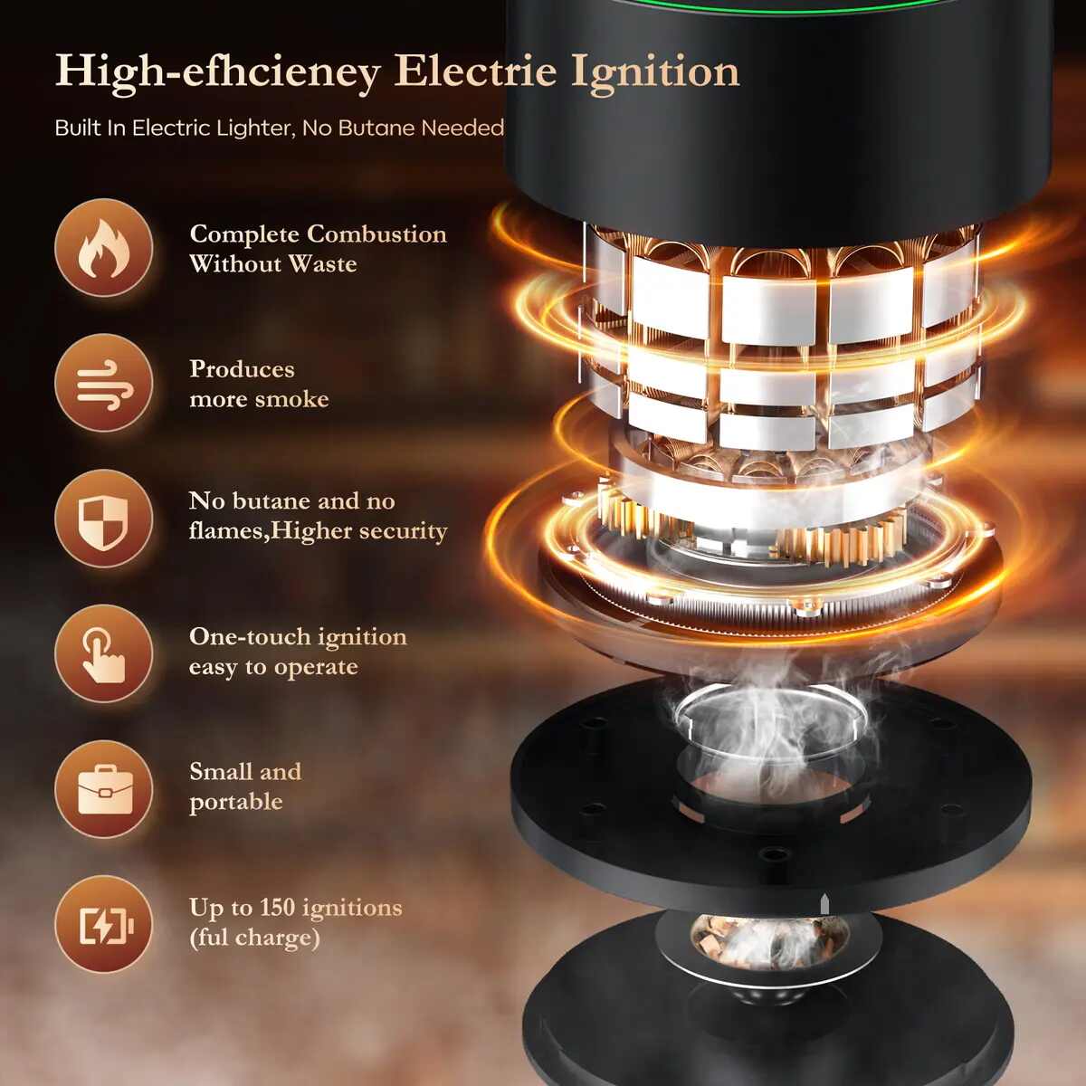 Rechargeable Whiskey Smoker Kit