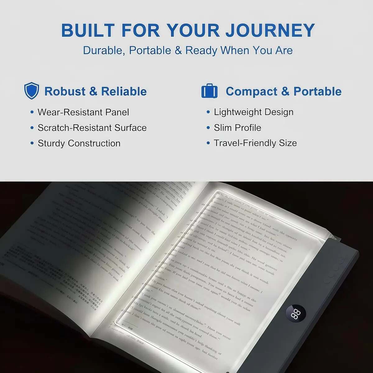Ultra-Thin Rechargeable LED Flat Reading Light