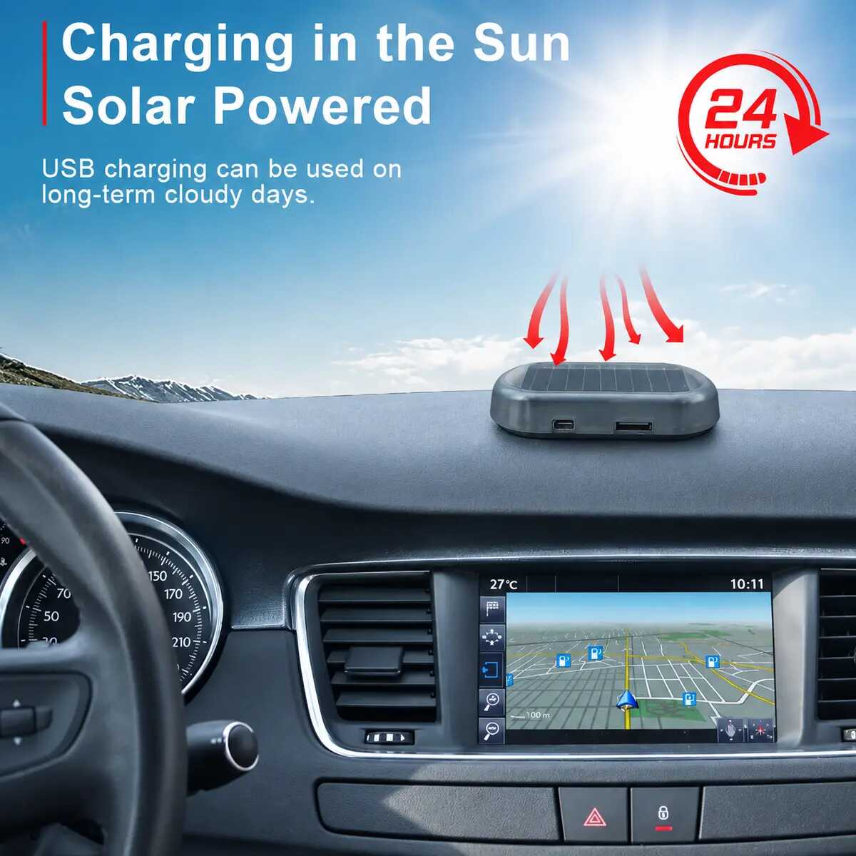 [BUY 1 GET 1 FREE] Solar Fake Car Alarm Warning Light