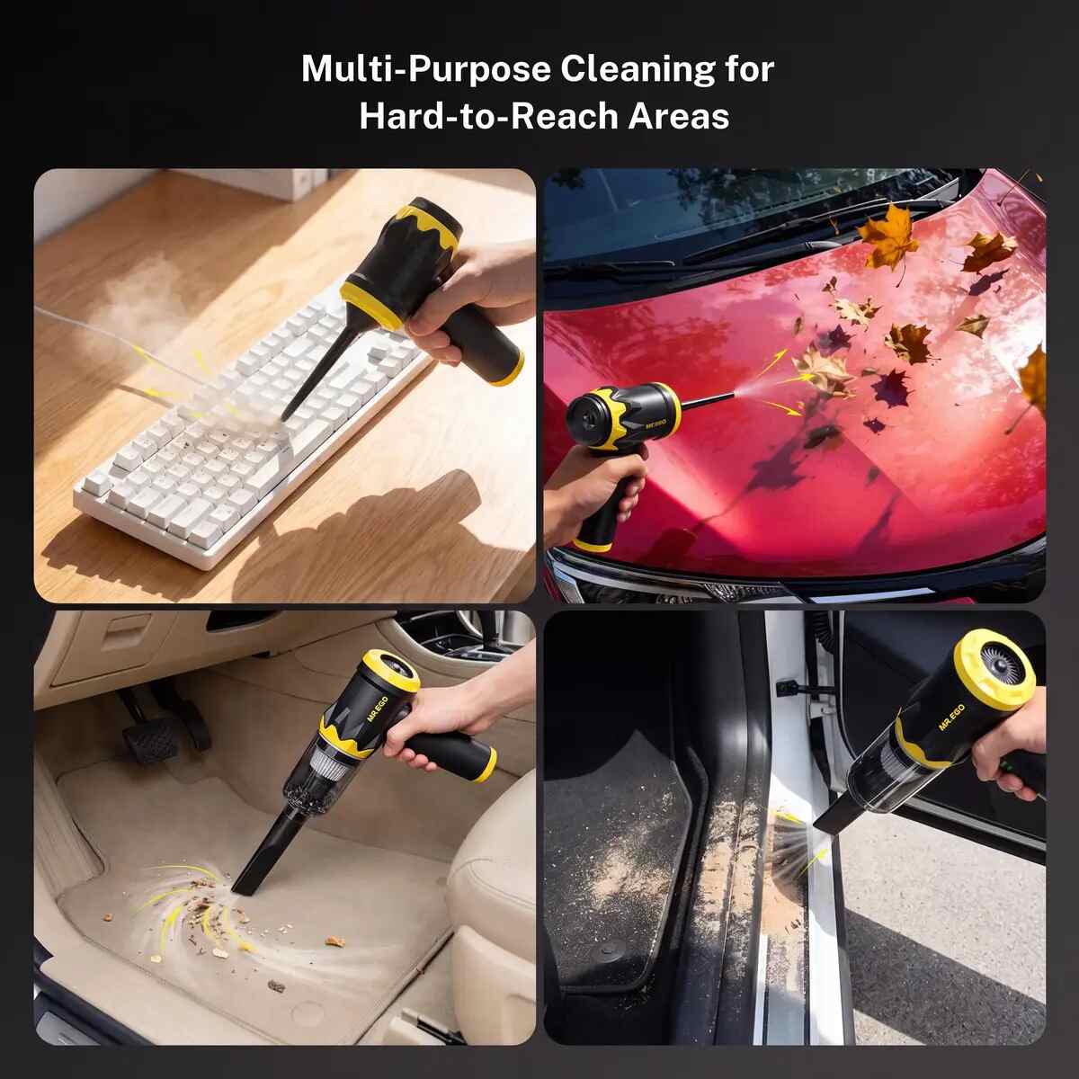 20000Pa 4-in-1 Cordless Car Vacuum