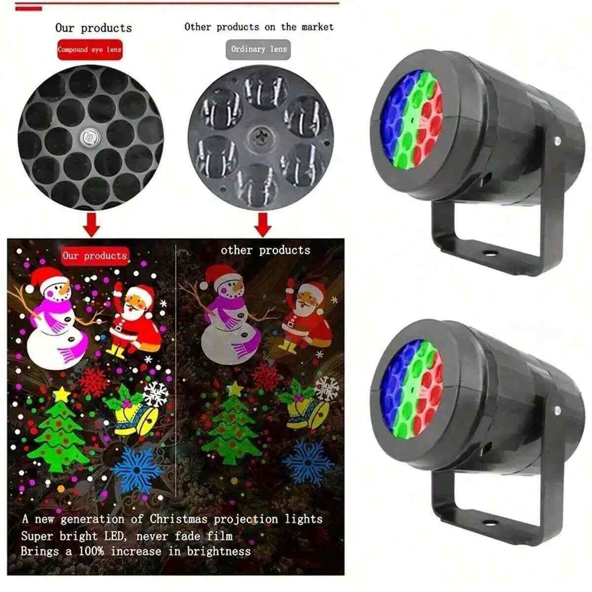 [BUY 1 GET 1 FREE] USB Rotating Christmas Projector Light