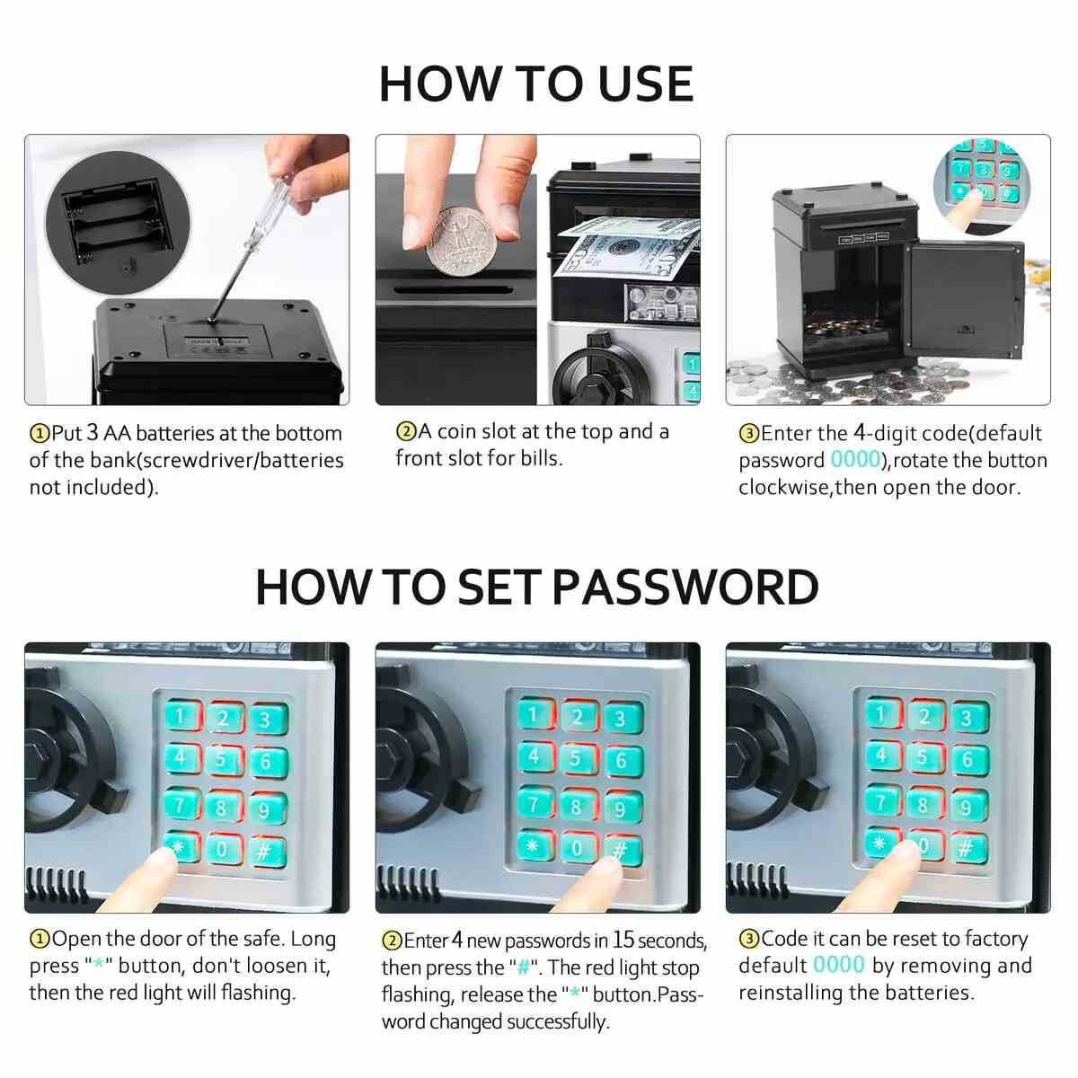 Password Electronic ATM Piggy Bank