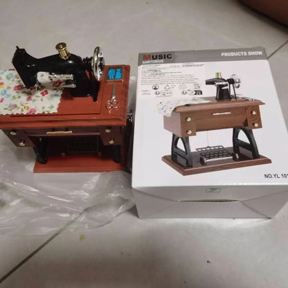 Vintage Sewing Machine Music Box