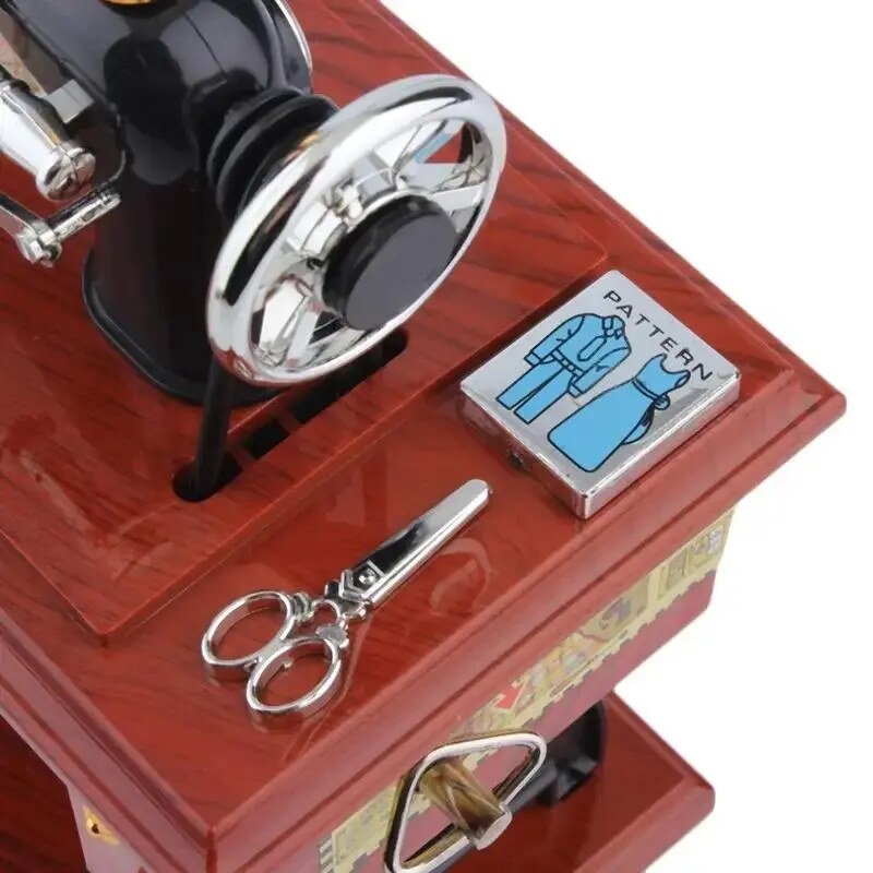Vintage Sewing Machine Music Box