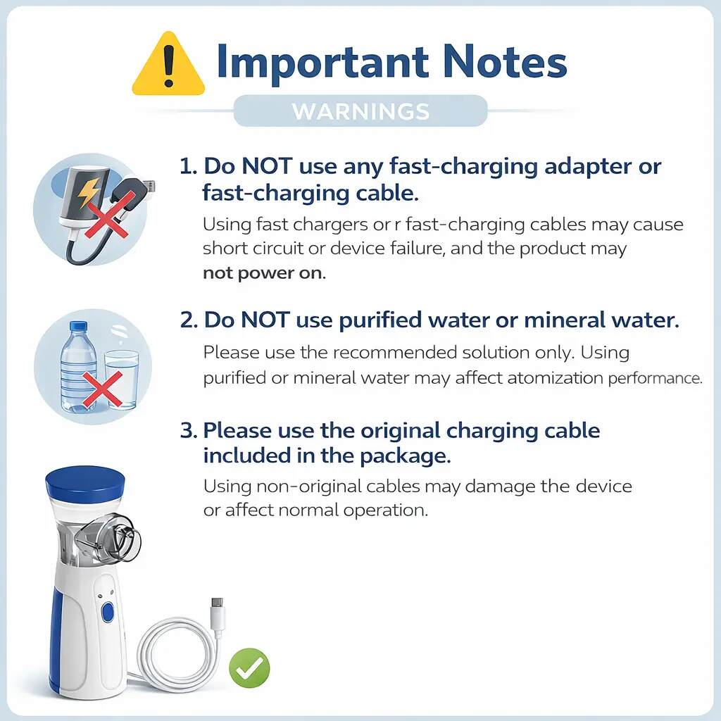 Rechargeable Portable Ultrasonic Nebulizer