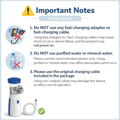 Rechargeable Portable Ultrasonic Nebulizer