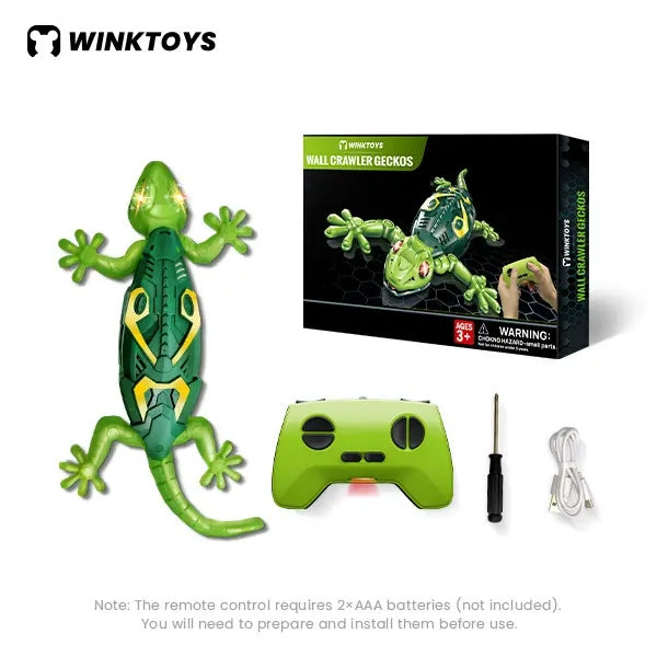 RC Wall-Crawling Glowing Gecko Toy
