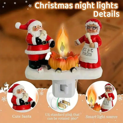Retro Ceramic Santa Night Lamp