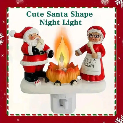 Retro Ceramic Santa Night Lamp