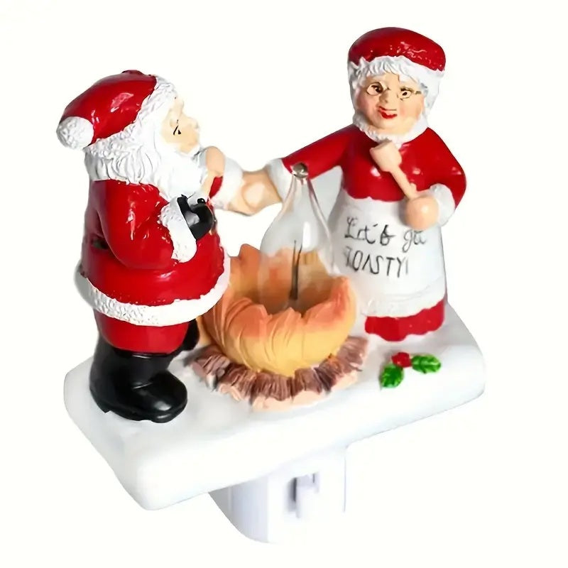 Retro Ceramic Santa Night Lamp