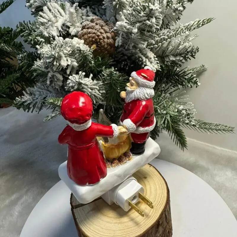 Retro Ceramic Santa Night Lamp