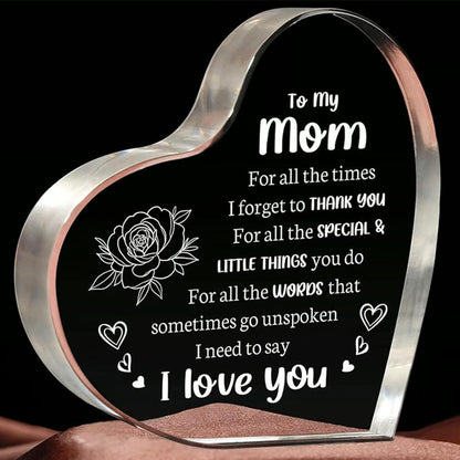 Heart Shaped Acrylic Decoration Block