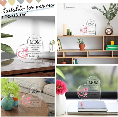 Heart Shaped Acrylic Decoration Block