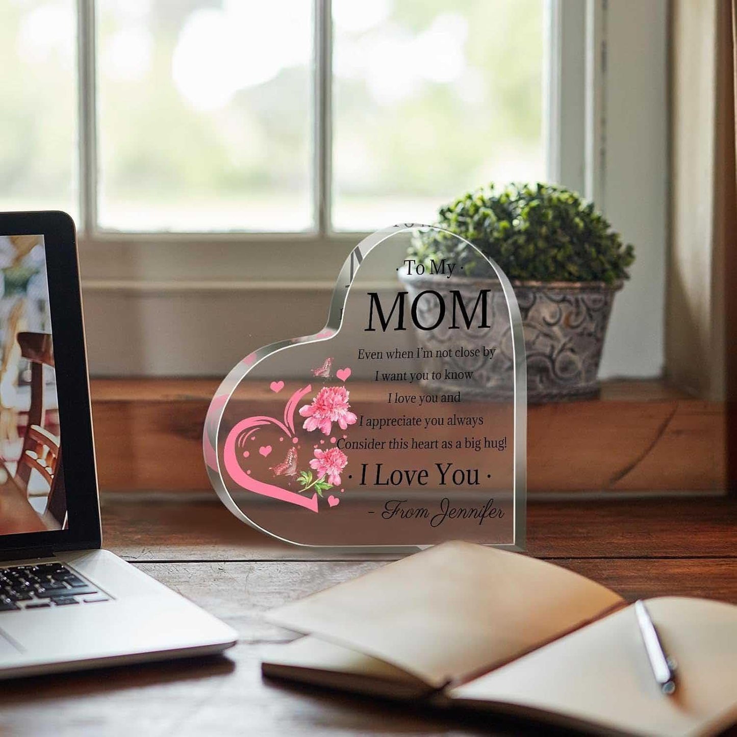 Heart Shaped Acrylic Decoration Block
