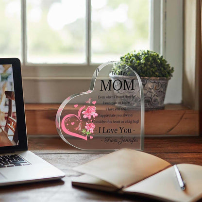Heart Shaped Acrylic Decoration Block