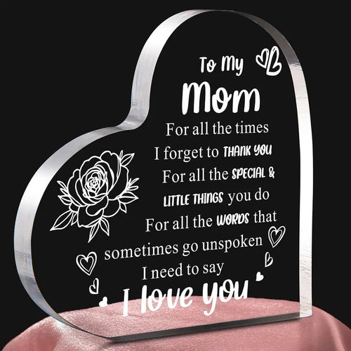 Heart Shaped Acrylic Decoration Block