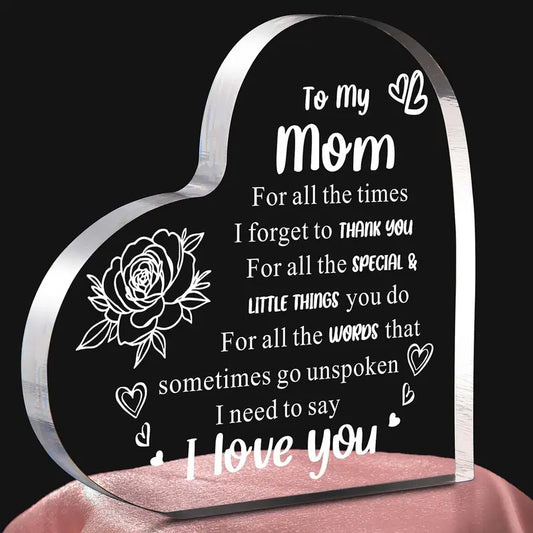 Heart Shaped Acrylic Decoration Block