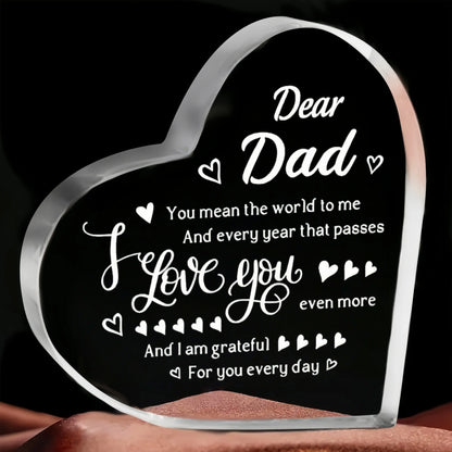 Heart Shaped Acrylic Decoration Block